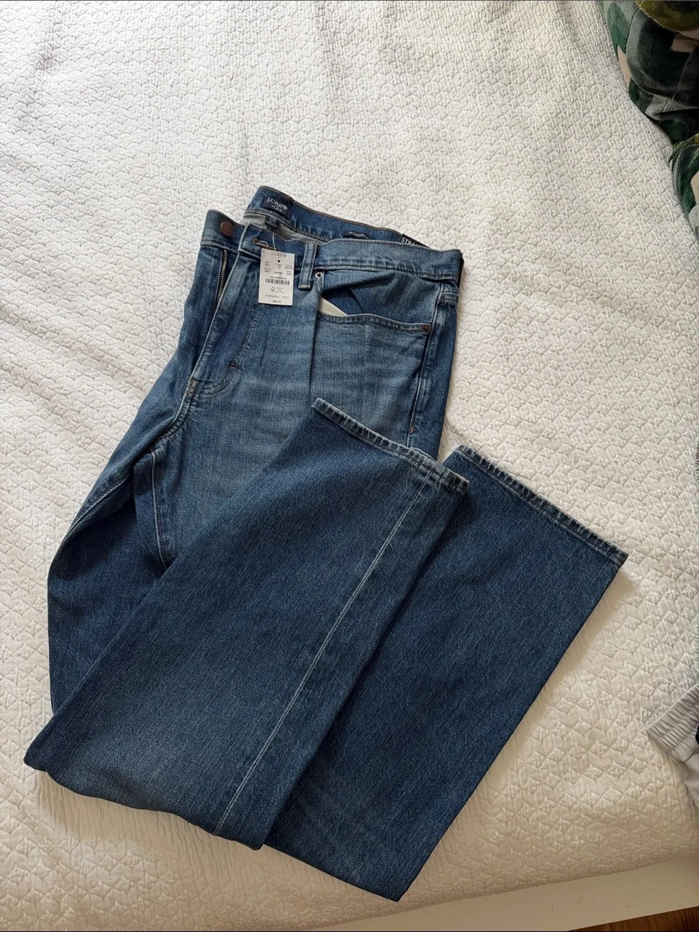 J. Crew Men's Dark Blue Straight Leg Jeans
